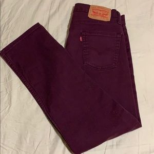 Burgundy Levi’s jeans 30 straight leg size 4